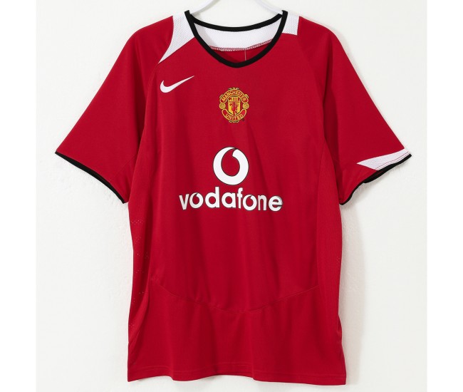 Manchester United FC Men Home Retro Soccer Jersey 2004