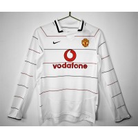Manchester United FC Men Away Long Sleeve Retro Soccer Jersey 2004