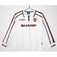 Manchester United FC Men Away Long Sleeve Retro Soccer Jersey 1998