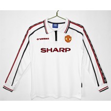 Manchester United FC Men Away Long Sleeve Retro Soccer Jersey 1998