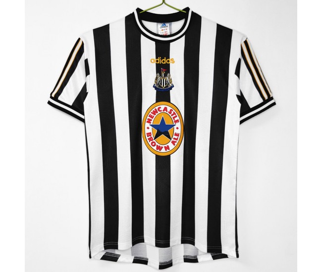 Newcastle United FC Men Home Retro Soccer Jersey 1997