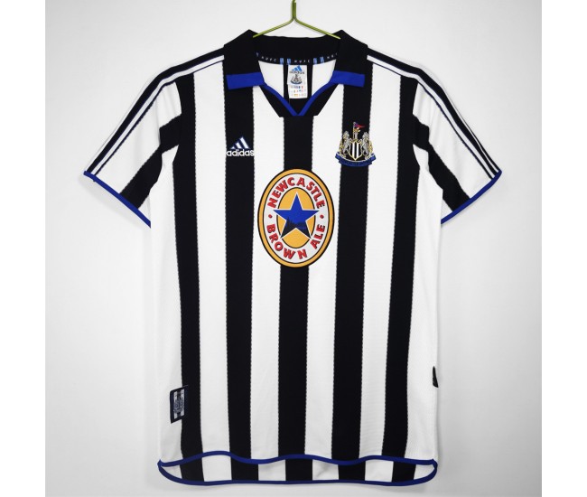Newcastle United FC Men Home Retro Soccer Jersey 1999