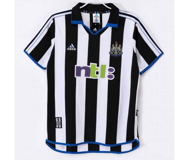 Newcastle United FC Men Home Retro Soccer Jersey 2000