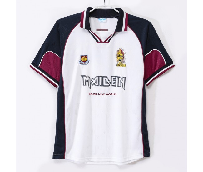 West Ham United Men Iron Maiden Away Soccer Jersey 1999