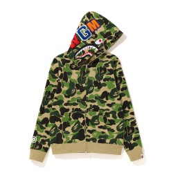 Bape ABC Shark full zip hoodie Army Green