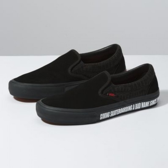 Vans Men Shoes Vans x Baker Slip-On Pro Black/Black/Red