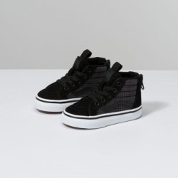 Vans Kids Shoes Toddler Suiting Sk8-Hi Zip Black/True White