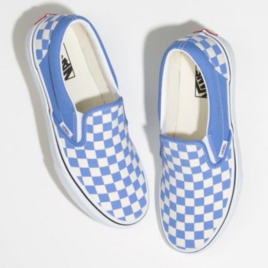 Vans Women Shoes Checkerboard Slip-On Ultramarine/True White