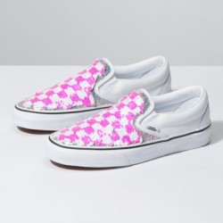 Vans Women Shoes Flipping Sequins Slip-On Checkerboard/White