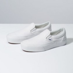 Vans Women Shoes Slip-On Platform True White
