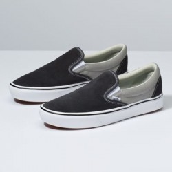 Vans Men Shoes ComfyCush Suede & Canvas Slip-On Asphalt/Drizzle