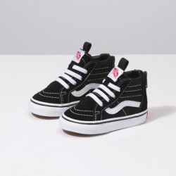 Vans Kids Shoes Toddler Sk8-Hi Zip Black/White