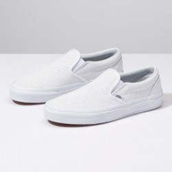 Vans Women Shoes Slip-On Perf Leather white