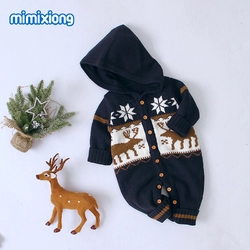 Mimixiong Baby Knitted Christmas Romper 82W310