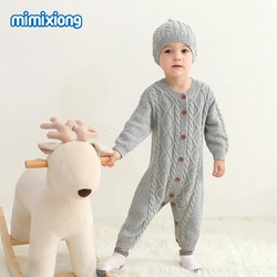 100% Cotton Mimixiong Baby Knitted 2pc Clothing Set 82W393