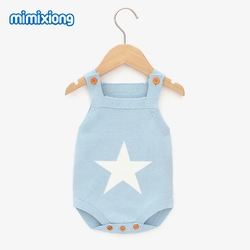 100% Cotton Baby Knitted Sleeveless Romper 82W405
