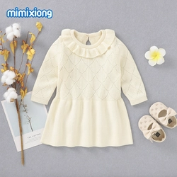 Mimixiong 100% Cotton Baby Knitted Girl Dress 82W645