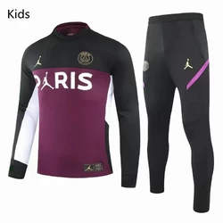 PSG X Jordan Training Technical Soccer Tracksuit Purple Black Kids 2020 2021
