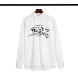 2020 SS OFF-WHITE Letter Wrench Printing Men's Shirt White