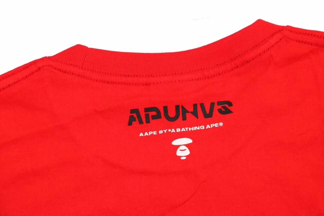 Aape 19ss Ape Head Print T-Shirt Red