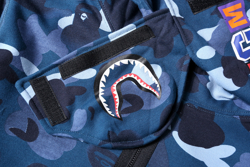 Blue Shark camo print Hoodie