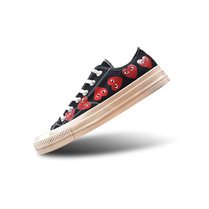 Converse CDG X Chuck Taylor For Low Top Skateboarding Shoes ( Unisex )