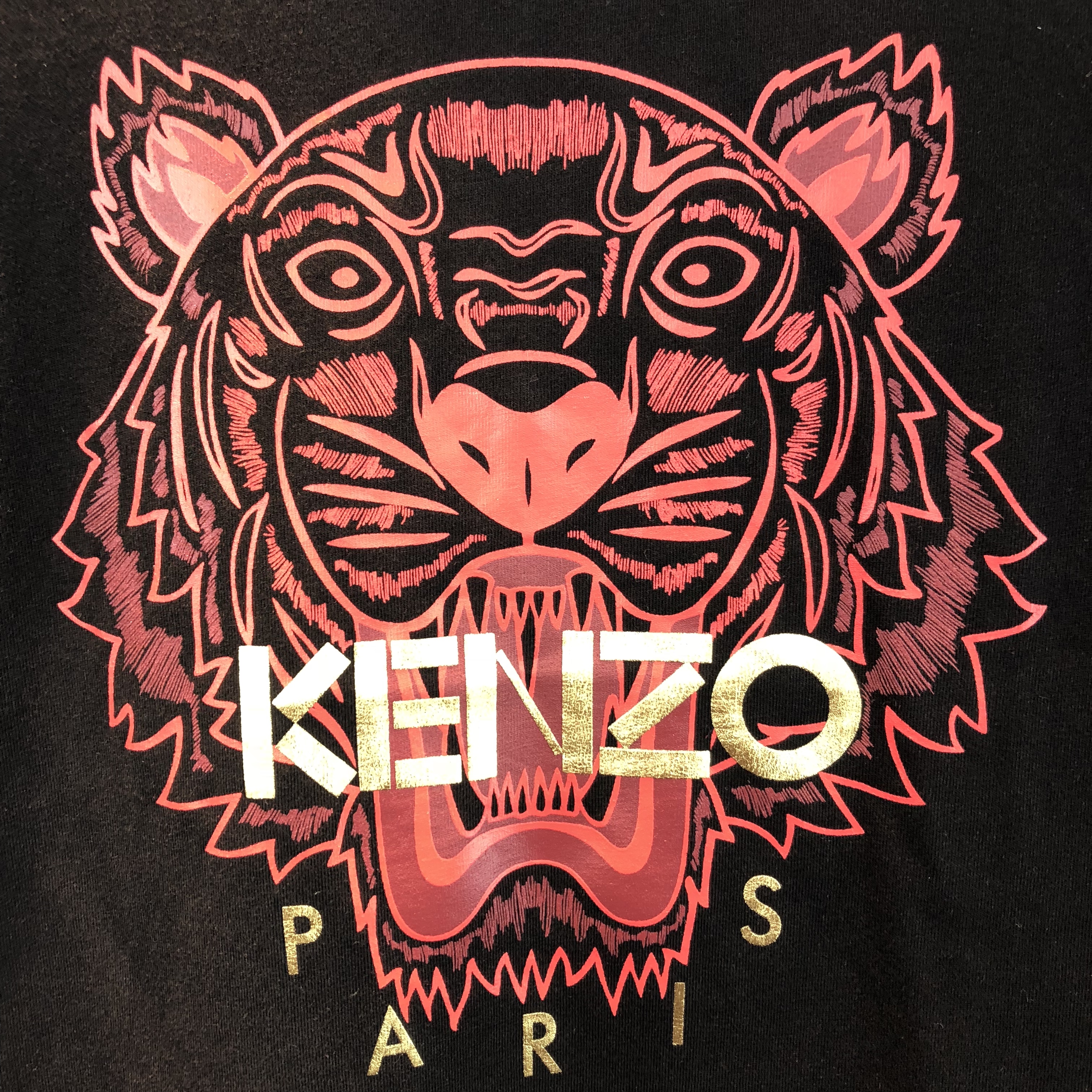 kenzo t shirt black and red