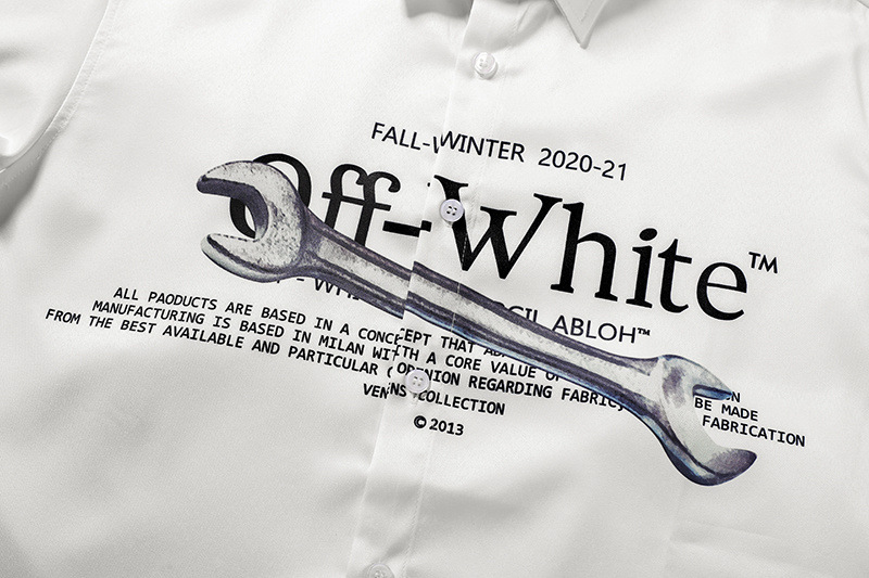 off white white shirt men