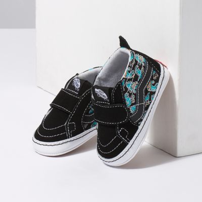 Vans Kids Shoes Infant Vanosaur Sk8-Hi Crib Black/True White