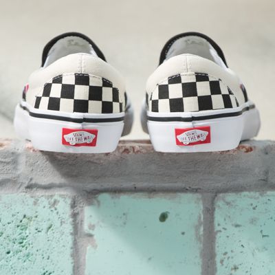 Vans Men Shoes Checkerboard Slip-On Pro Black/Off White