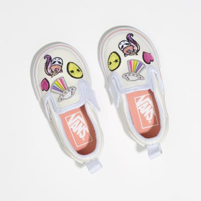 Vans Kids Shoes Toddler Unicorn Alien Slip-On V Glitter/True White