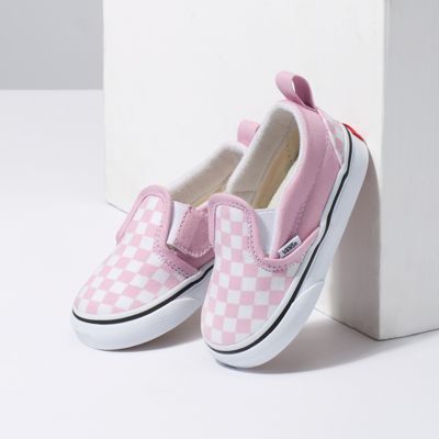 Vans Kids Shoes Toddler Checkerboard Slip-On V Lilac Snow/True White