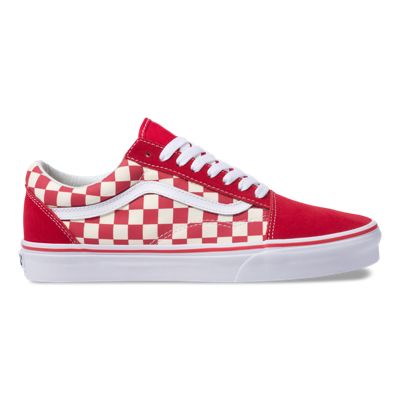 Vans Men Shoes Primary Check Old Skool Racing Red/Off White