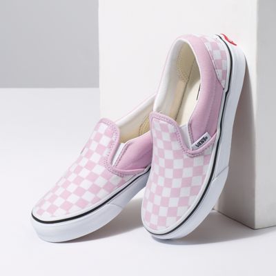 Vans Kids Shoes Kids Checkerboard Slip-On Lilac Snow/True White