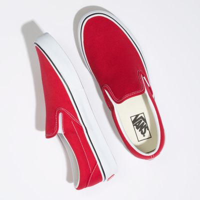 Vans Men Shoes Slip-On Racing Red/True White