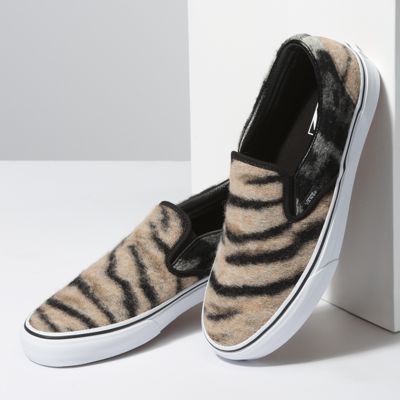 Vans Men Shoes Leopard & Tiger Slip-On Black/True White