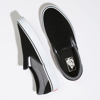 Vans Men Shoes Suede Slip-On Suiting/Black
