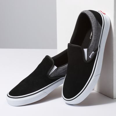 Vans Men Shoes Suede Slip-On Suiting/Black
