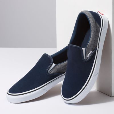 Vans Men Shoes Suede Slip-On Suiting/Dress Blues