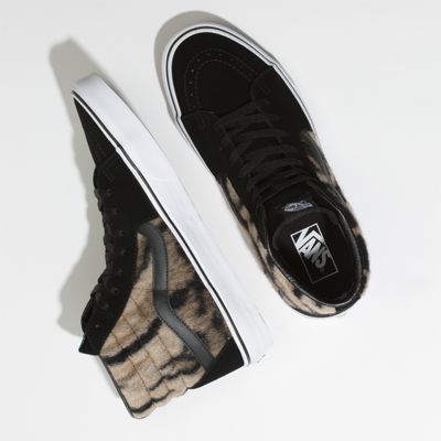 Vans Men Shoes Leopard & Tiger Sk8-Hi Black/True White