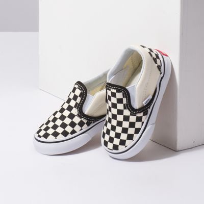 Vans Kids Shoes Toddler Checkerboard Slip-On Black/Off White/White
