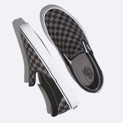 Vans Women Shoes Checkerboard Slip-On Black/Pewter Check