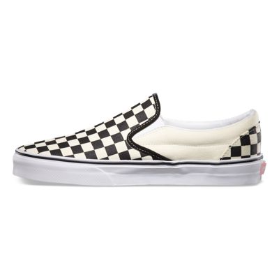 Vans Men Shoes Checkerboard Slip-On Black/Off White
