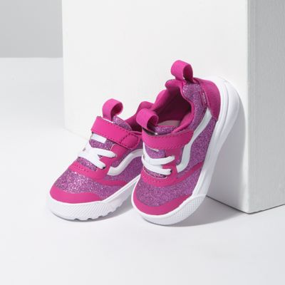 Vans Kids Shoes Toddler Glitter Textile UltraRange Rapidweld Pink/True White