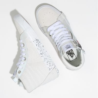 Vans Women Shoes Glitter Mix Sk8-Hi Reissue CAP Blanc De Blanc/True White