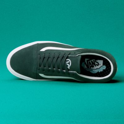 Vans Women Shoes ComfyCush Distort Old Skool Trekking Green/True White