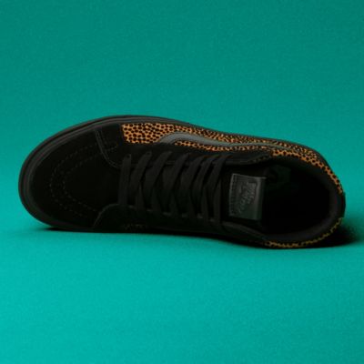 Vans Women Shoes ComfyCush Tiny Cheetah Sk8-Hi Reissue Black