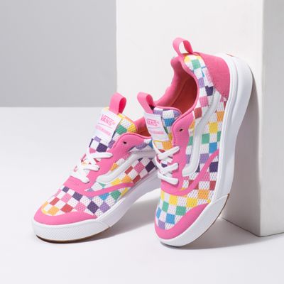 Vans Kids Shoes Kids Checkerboard UltraRange Rapidweld Rainbow/True White