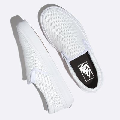 Vans Women Shoes Slip-On Perf Leather white
