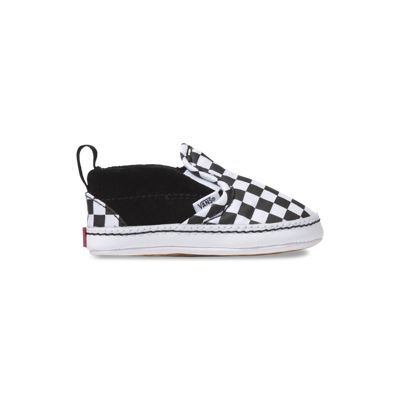 Vans Kids Shoes Infant Checker Slip-On V Crib black/true white